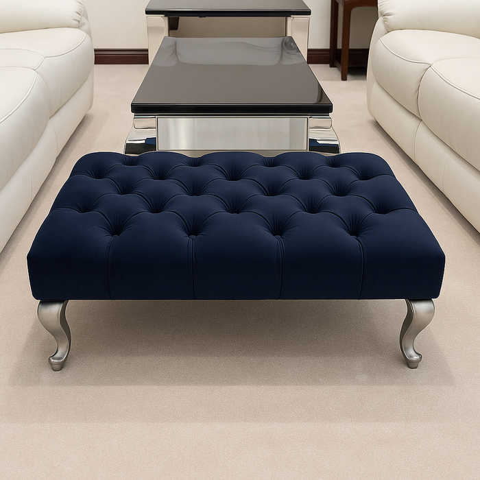 Chesterfield Upholstered Footstool/Coffee Table