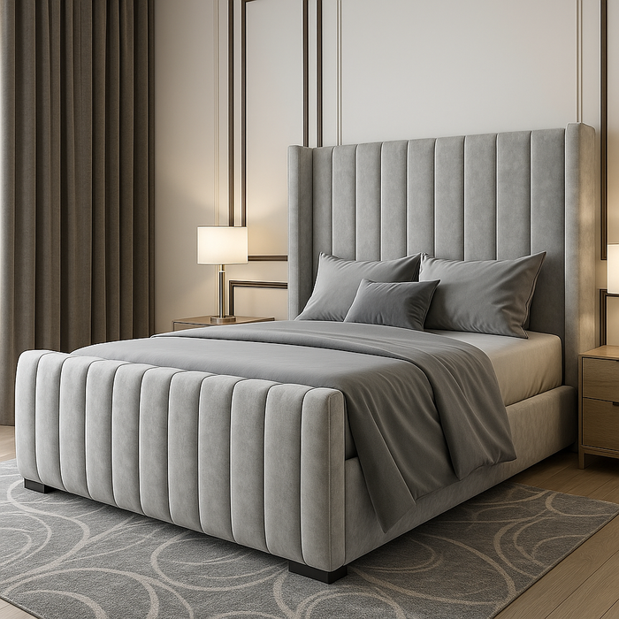 Luxury Clarence Wing Gas Lift Storage Upholstered Bed frame