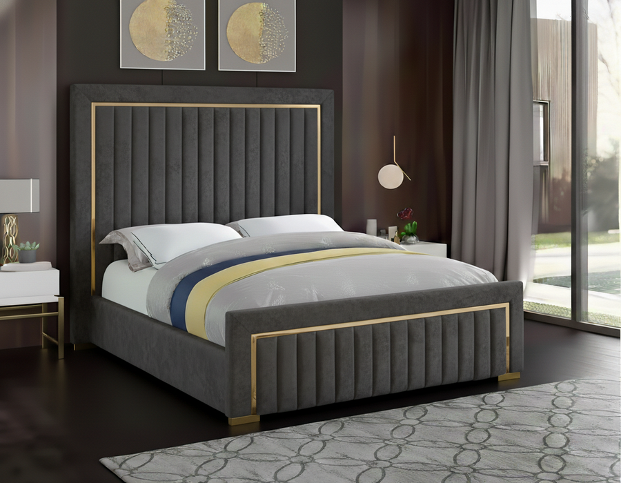 Luxury Gold Stripe Bed Frame