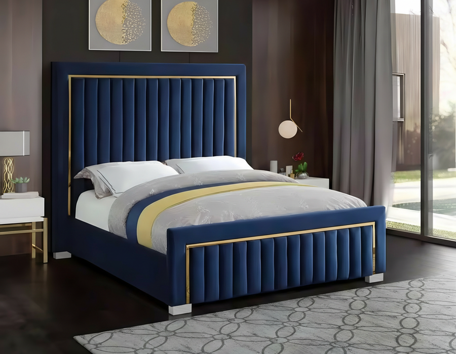 Luxury Gold Stripe Bed Frame