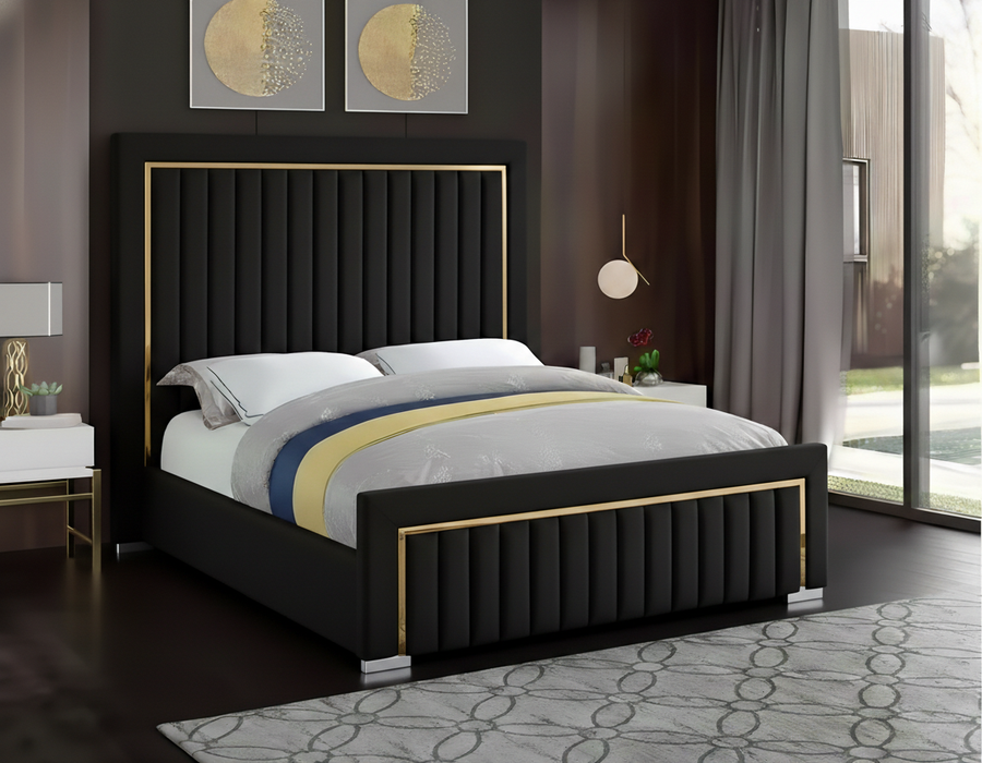 Luxury Gold Stripe Bed Frame
